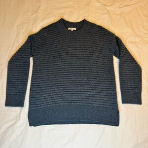 Madewell Elsmere Blue Ribbed Pullover Crewneck Sweater Women’s XXS